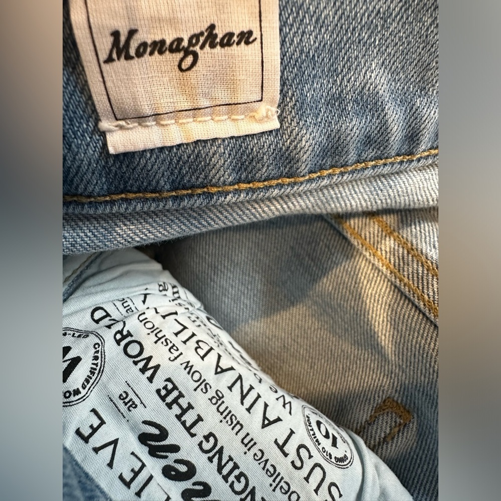 Frank & Eileen Monaghan High Rise Raw Hem Cropped Jeans - Picture 8 of 9